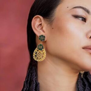 گوشواره طلا 18 عیار رزا مدل EG112